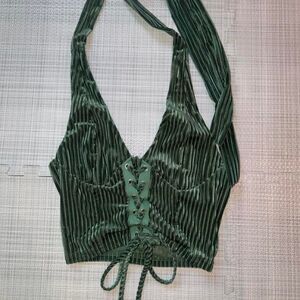 No-brand Women's Green Crop-top